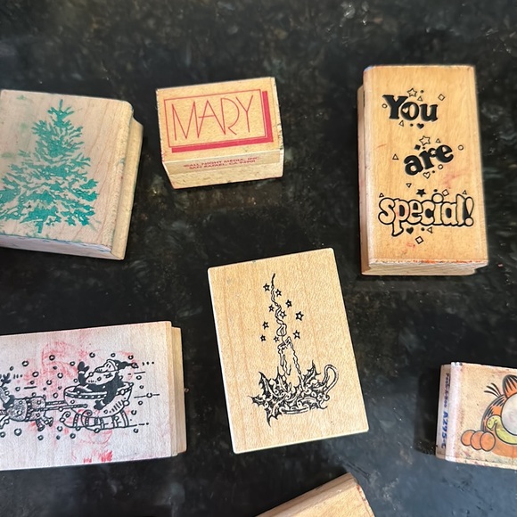 Ink Stamp lot Christmas Garfield Stamps crafting - Picture 4 of 11